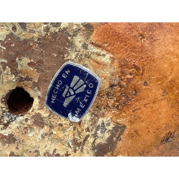 Folk Art Clay Art Pottery Bird Figure w/ Wrought Iron Tail Handcrafted Mexico - Picture 8 of 13